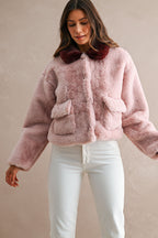 Wendy Pink Faux Fur Jacket