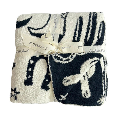 Western Luxe Blanket - Polkadots & Moonbeams LALocal BeachBLACK/WHITEWestern Luxe Blanket