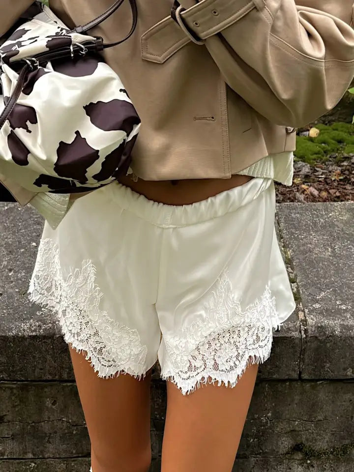Y2k Lace Trim Shorts