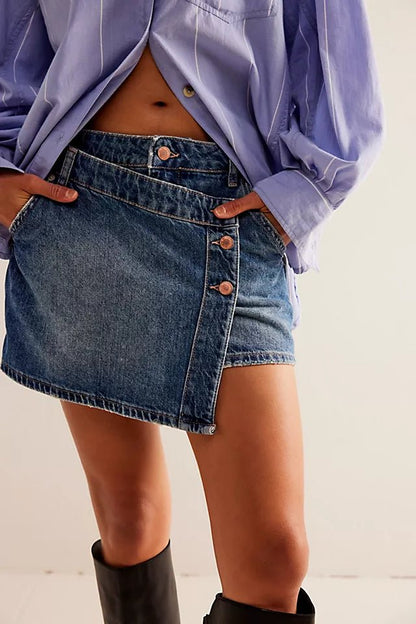 Wynne Denim Skirt - Polkadots & Moonbeams LAFree PeopleBlue24Wynne Denim Skirt