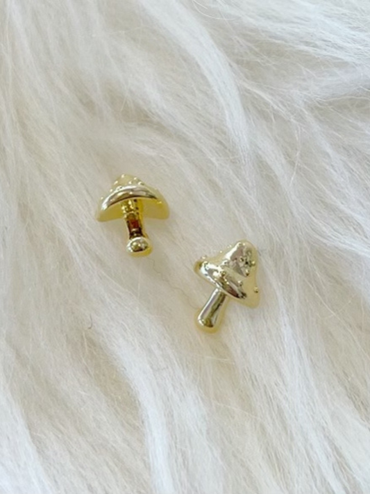 Gold Mushroom Studs