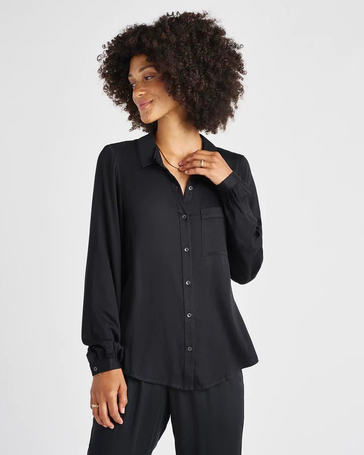 Chelsea Button Down Top - Polkadots & Moonbeams LASplendidBlackXSChelsea Button Down Top