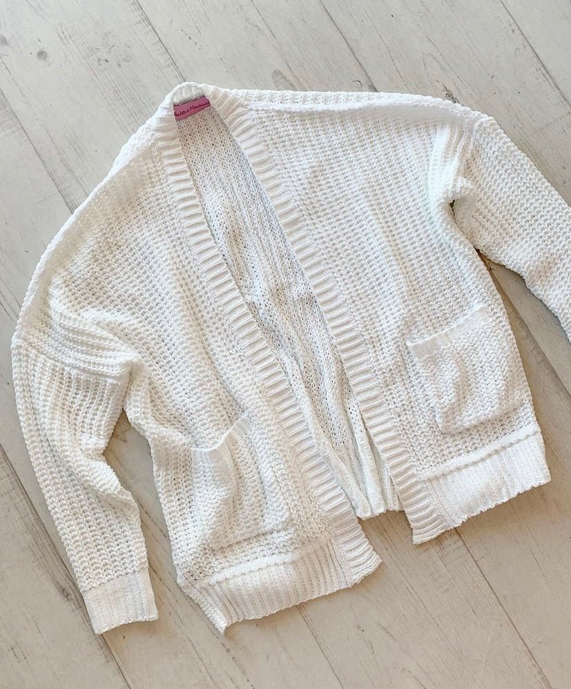 Cutting Class Cardigan - Polkadots & Moonbeams LAPolkadots & MoonbeamsS/MWhiteCutting Class Cardigan