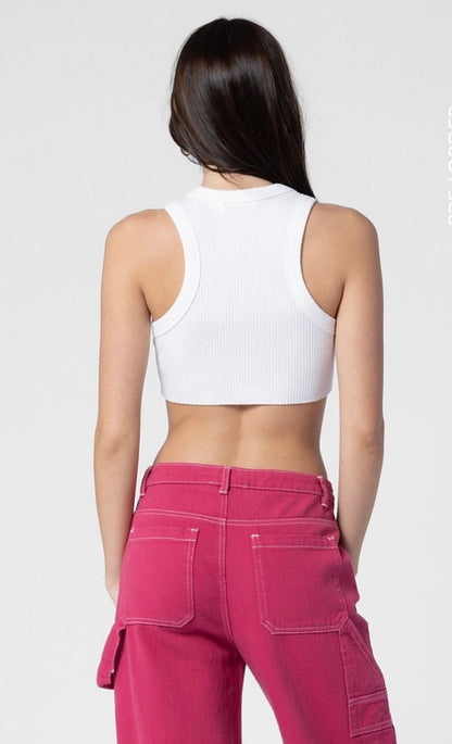 Festival Crop Top - Polkadots & Moonbeams LABeige BotanySWhiteFestival Crop Top