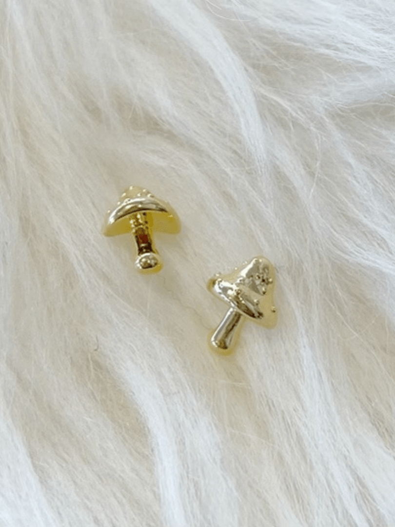 Gold Mushroom Studs - Polkadots & Moonbeams LAPolkadots & MoonbeamsGold Mushroom Studs