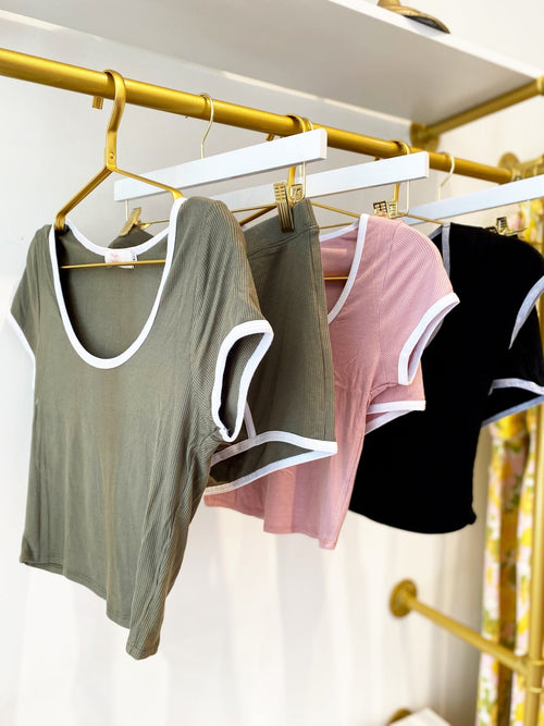Mallory Scoop Tee - Polkadots & Moonbeams LAPolkadots & MoonbeamsSBlackMallory Scoop Tee