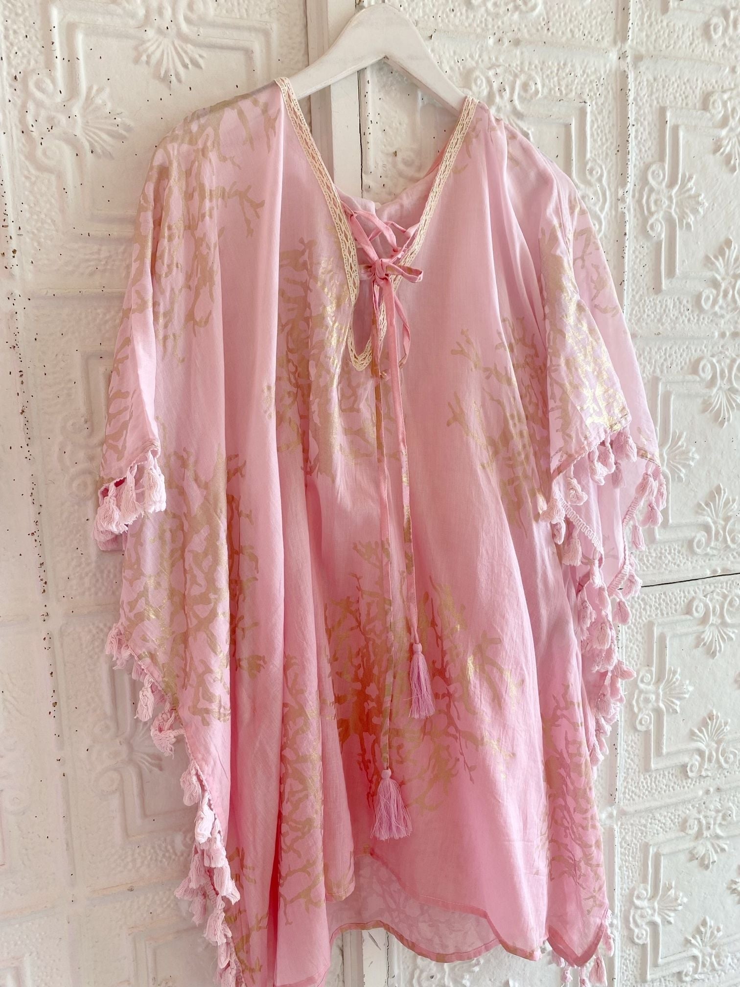 Pink Gold Poncho - Polkadots & Moonbeams LADebbie KatzSmallPink Gold Poncho