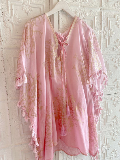 Pink Gold Poncho - Polkadots & Moonbeams LADebbie KatzSmallPink Gold Poncho