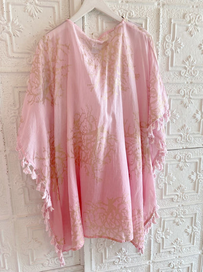 Pink Gold Poncho - Polkadots & Moonbeams LADebbie KatzSmallPink Gold Poncho