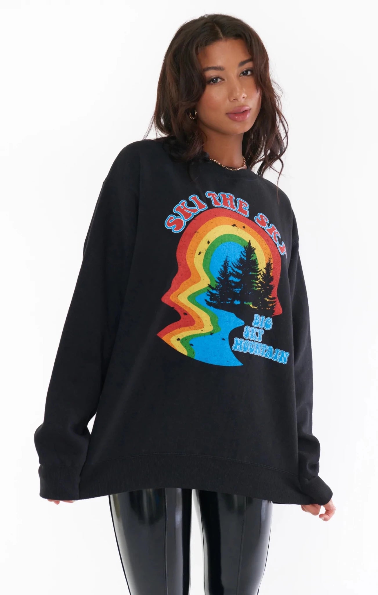 Ski the Sky Stanley Sweatshirt - Polkadots & Moonbeams LAShow Me Your MumuXSBLACKSki the Sky Stanley Sweatshirt