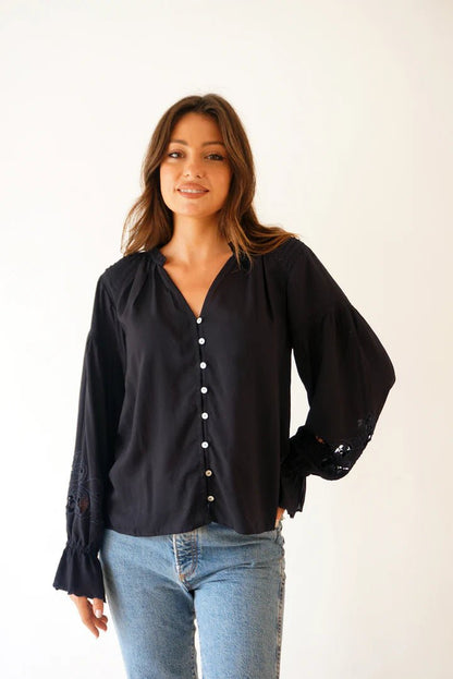 Stevie Blouse - Polkadots & Moonbeams LAPanerosXSBLACKStevie Blouse