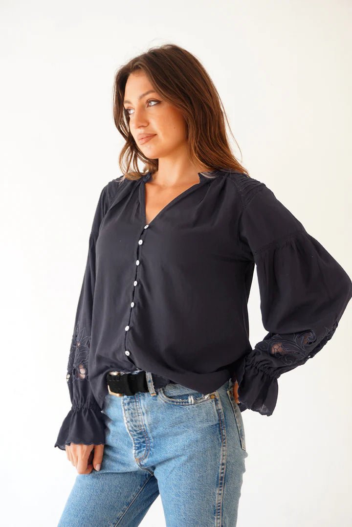 Stevie Blouse - Polkadots & Moonbeams LAPanerosXSBLACKStevie Blouse