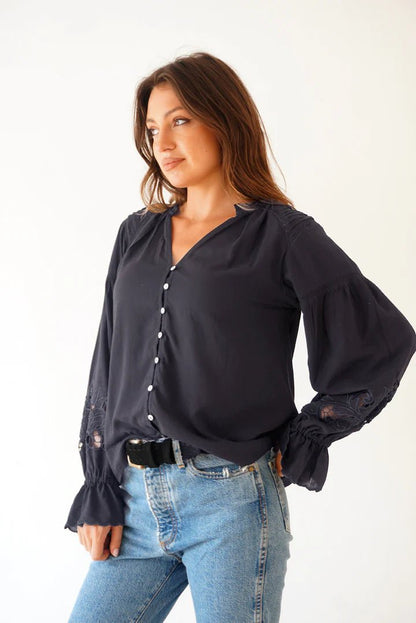Stevie Blouse - Polkadots & Moonbeams LAPanerosXSBLACKStevie Blouse