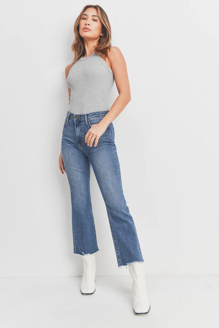 The Vintage Cropped Flare - Polkadots & Moonbeams LAJust Black Denim26medium washThe Vintage Cropped Flare