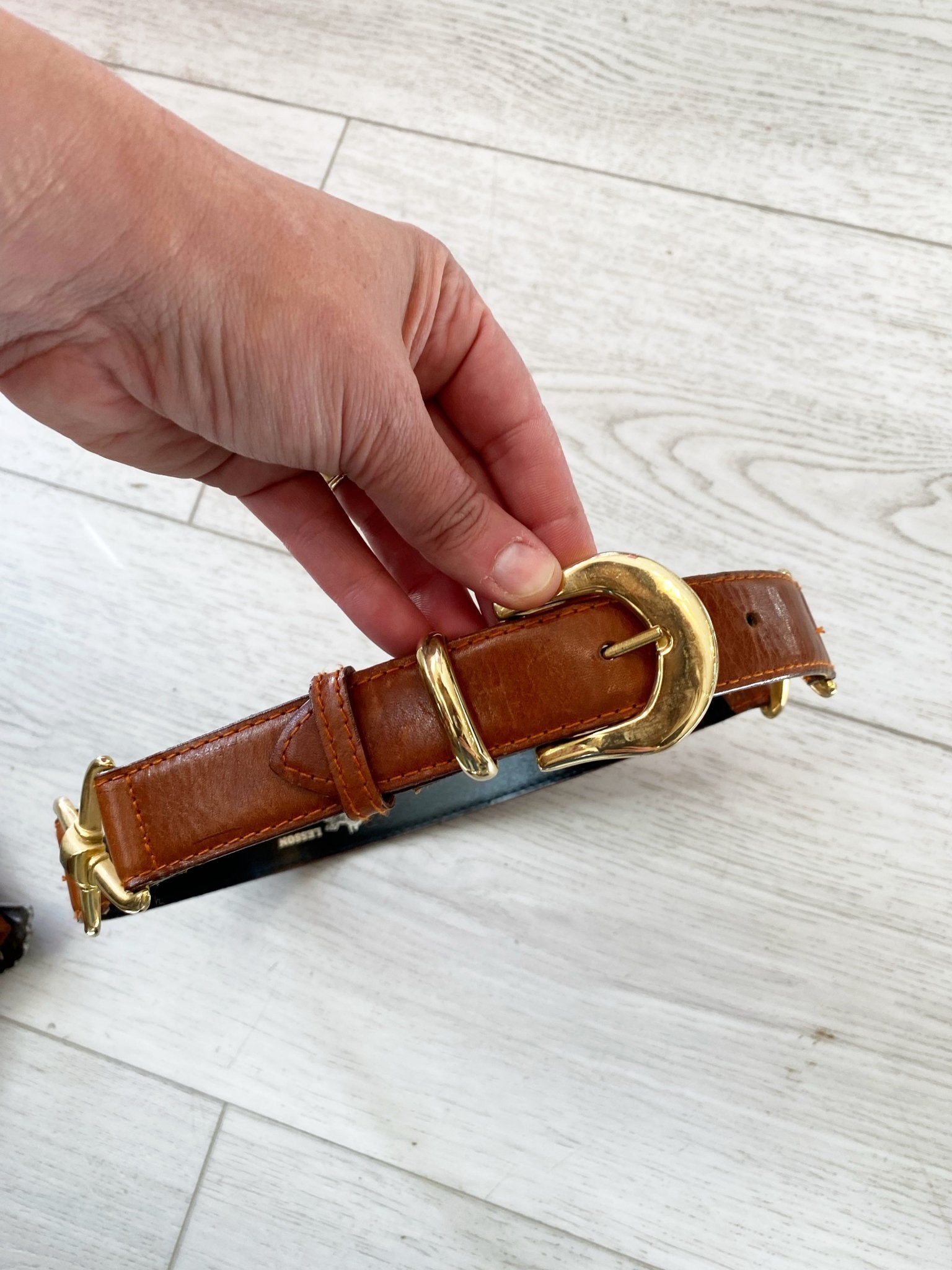 Vintage Leather Belt - Polkadots & Moonbeams LAVintageVintage Leather Belt